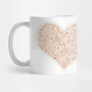 Valentites heart of objects beige Mug